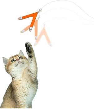 Interactive Cat Feather Wand Toy with Strong Suction Cup – Black Base, White & Black Feathers | Hands-Free Play for Indoor Cats