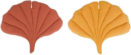 Cat Mattress Leaf Shape Cat Nest Cat and Dog Double-Sided Available Floor Mat Cover Pad Warm and Comfortable Cartoon Cat Bed Indoor Warm Accessories (Ginkgo Leaves)