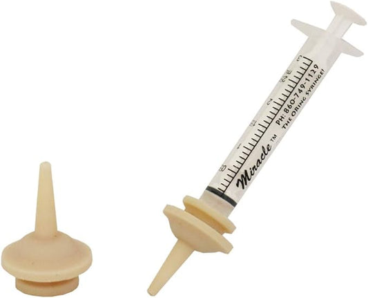 Original Pkg/2 with Miracle Brand Oring Syringe - Small Mammal Suckling - Kittens/Small Breed Puppies/Squirrels