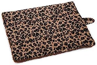 Prairie Horse Supply Quality Thermal Cat Mat and Free Cat Toy (Beige Leopard) (1 Mat) Cozy Self Heating Warming Kitty Kitten Puppy Small Dog Bed, Reversible Washable Pad, No Electricity