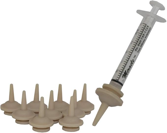 for Pets, Original Pkg/10 with Miracle Brand Oring Syringe - Small Mammal Suckling - Kittens/Small Breed Puppies/Squirrels