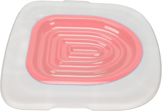 Ejoyous Cat Toilet Training Kit, Reusable Cat Toilet Trainer for Pet Cleaning, Universal Potty Training Toilet System Train Cat to Use Toilet (White Tray, 1 Inner Support)