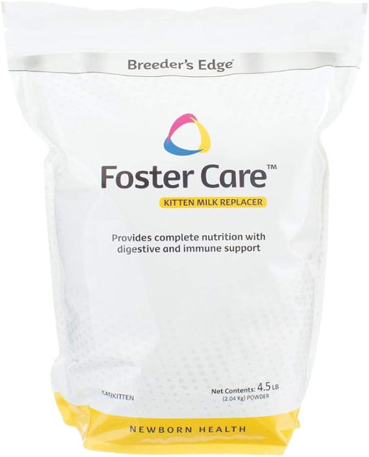 Breeder's Edge Foster Care Feline - Powdered Milk Replacer - for Kittens & Cats - 4.5 LB