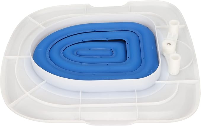 Cat Toilet Ing Kit, Training Universal Reusable Environmentally Kit, Potty Seat, Litter Boxes Friendly Trainer for Pet Cleaning Systems Plastic Er Cleaning, Supply, Teach to Use (White Tray, 1 Blue