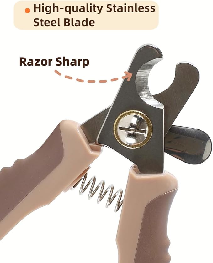 Large Dog Nail Clippers Pet Nail Trimmers for Cats Rabbits Dog Grooming Clippers with Safety Guard to Avoid Over Cutting L