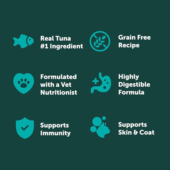 YOUR PET'S KITCHEN Canned Wet Cat Food, Tuna Florentine Entrée in Gravy - 3 oz Cans (Pack of 24), Made in The USA with Real Tuna