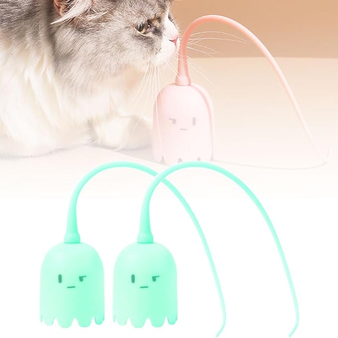 Indoor Cat Toys, Most High-Tech Electric Cat Toy, Interactive Cat Toy Cat Wand Toy for Indoor Cats, Rechargeable Automatic Cat Interactive Toy for Bored Indoor Adult Cats (2Pcs-Green)