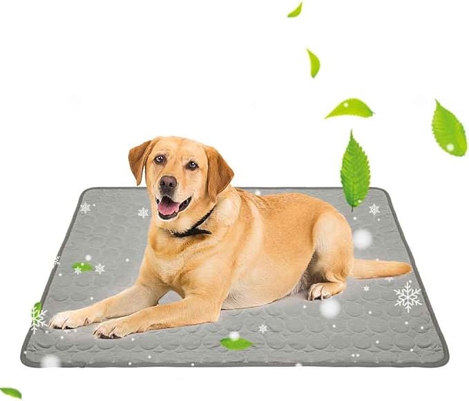 Pet Cooling Pad for Dogs & Cats - Summer Dog & Cat Self-Cooling Mat for Beds, Sofa, Car Seats, Floors