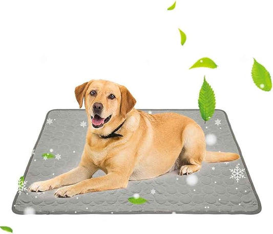 Pet Cooling Pad for Dogs & Cats - Summer Dog & Cat Self-Cooling Mat for Beds, Sofa, Car Seats, Floors