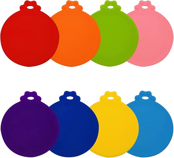 8 Pcs Pet Can Covers, Food Can Lids for All Standard Size Dog Cat Cans.
