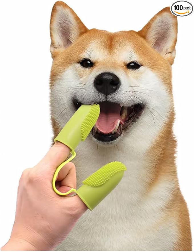 Pet Toothbrush, Dog Teeth Cleaning, Dog Finger Toothbrush,Double Ended