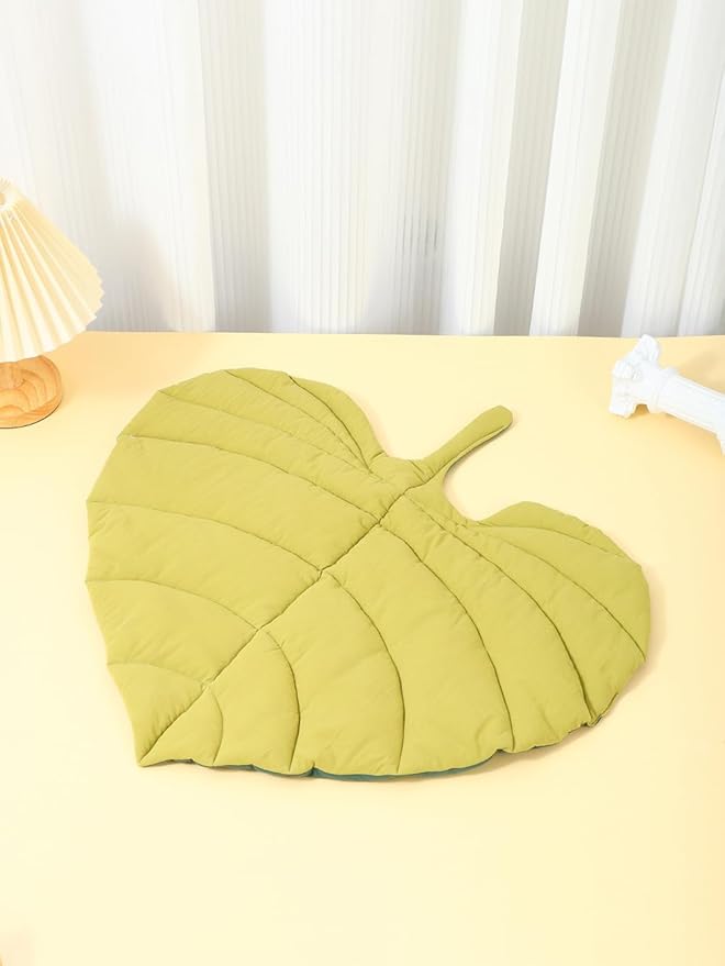 Leaf Shape Cat Nest Dog Double-Sided Mattress Pad Warm Comfortable Floor Cover Indoor Accessories (Heart Leaves)