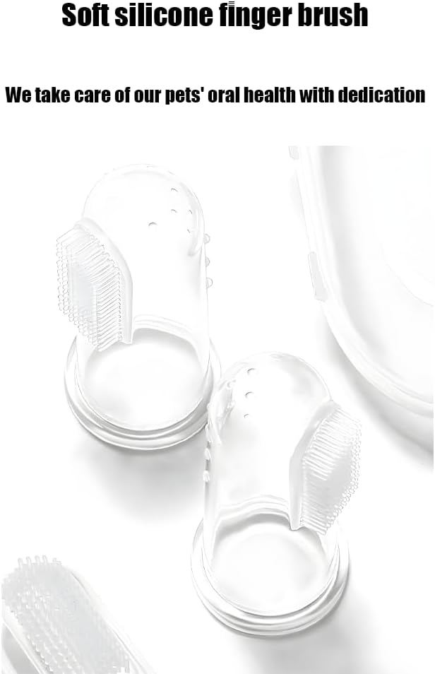 6Pack Dog Toothbrush,360º Dog Tooth Brushing Kit, Cat Toothbrush, Teeth Cleaning, Finger Brush