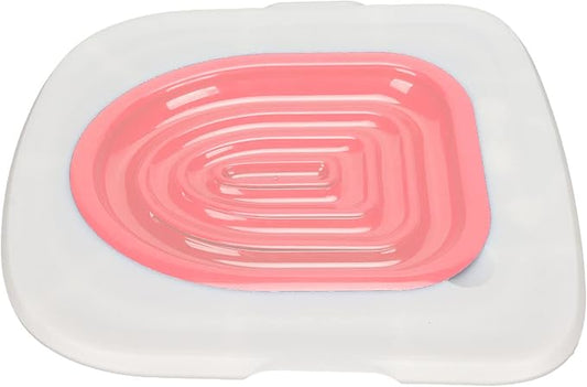 Kitty Toilet Training Kit, KIMISS Cat Toilet Training Kit Universal Reusable Environmentally Friendly Cat Toilet Trainer for Pet Cleaning Cat Training Toilet (White Tray, 1 Inner Support)