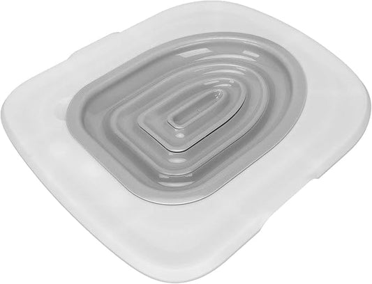 Cat Toilet Ing Kit, Training Universal Reusable Environmentally Kit, Potty Seat, Litter Boxes Friendly Trainer for Pet Cleaning Systems Plastic Er Cleaning, Supply, Teach to Use (White Tray, 1 Gray