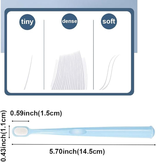 Extra Soft Small Dog Toothbrush Kit, Cat Dental Toothbrush Silicone, Easy to Handle Teeth Cleaning Head, Pet Deep Clean Dense Brush, Safe and Effective Oral Care, Brush Away Breath, 2 Pack