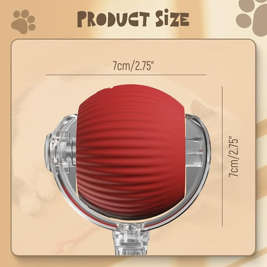 Interactive Cat Toy Balls, Cat Toys for Bored Indoor Adult Cats Peppy Pet Ball for Cats (Pink)