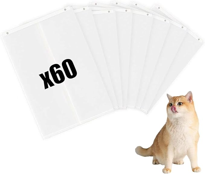 Upgrade Cat Litter Box Liners Design for Pet*Snowy SNOW+ Litter Box,60 Pcs Self-Sealing Waste Drawer Bags for Automatic Cat Litter Box (60 Pcs)
