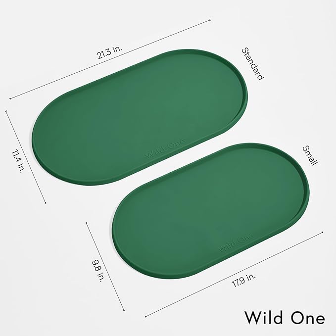 Wild One - Dog & Cat Placemat for Food & Water - Silicone, Non-Slip, Non-Toxic - Great for Travel - Standard (Lilac)