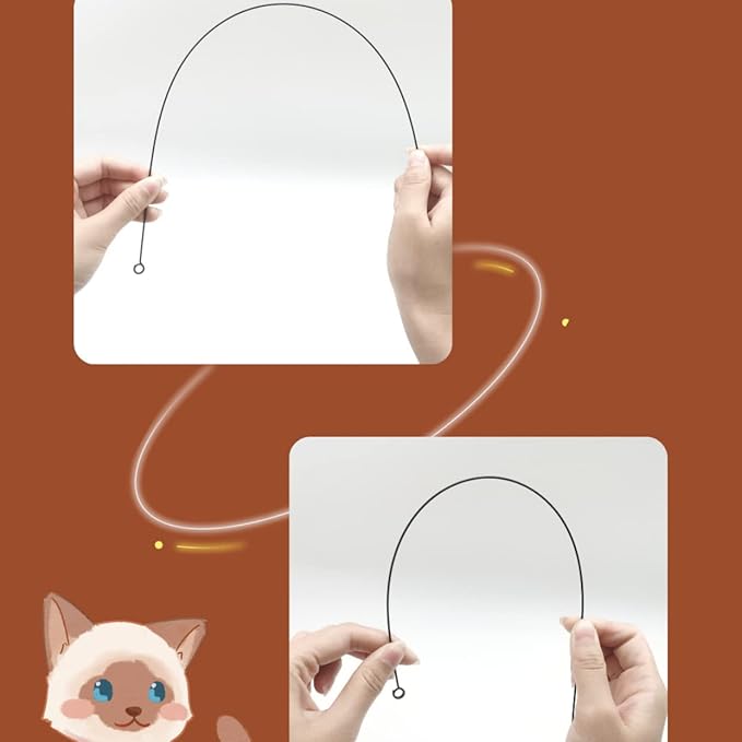 Interactive Cat Feather Toy with Super Suction Cup & Bonus Double-Sided Nano Adhesive – 3 Replaceable Feathers, Bell & Spring Wand – Fun Exercise for Indoor Cats & Kittens (Fly Bird Blue)