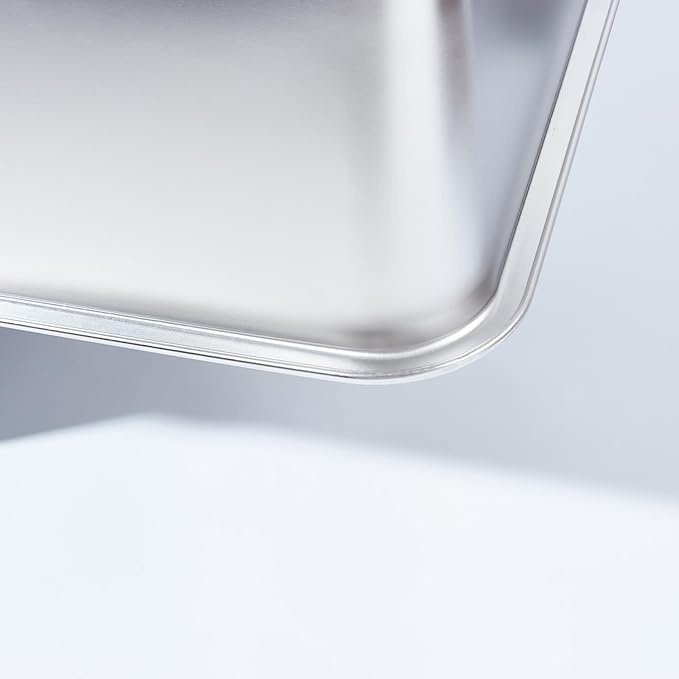 Stainless Steel Cat Litter Box-6" High Side Metal Litter Box,XLarge Stainless Steel LitterBox,Cat LitterBox for Big Cats or Rabbit,Puppy,Non Stick, No Smell, Easy to Clean