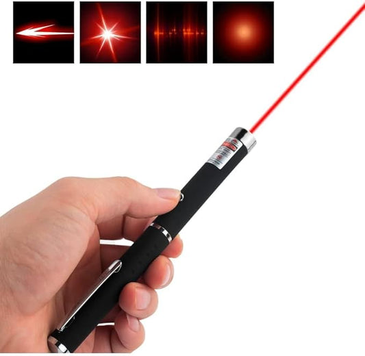 Laser Pointer Cat Toys Red Laser Presentation Remotes for Indoor Classroom Interactive Teaching (Red, Without Battery 1 Pack)