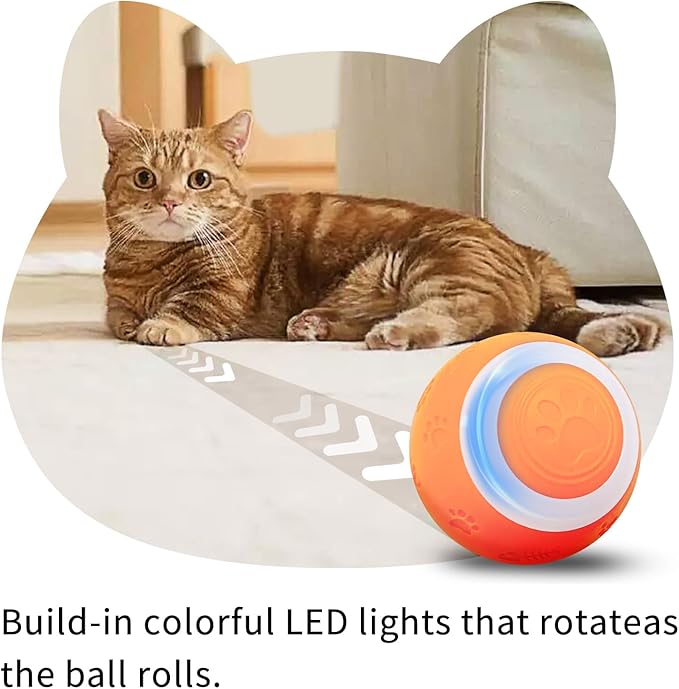 SEALON Electric Interactive Cat Toy Ball,Indoor Cat Play Ball, Suitable for Cats Over 6 Months for Exercise, Weight Loss, and Fun
