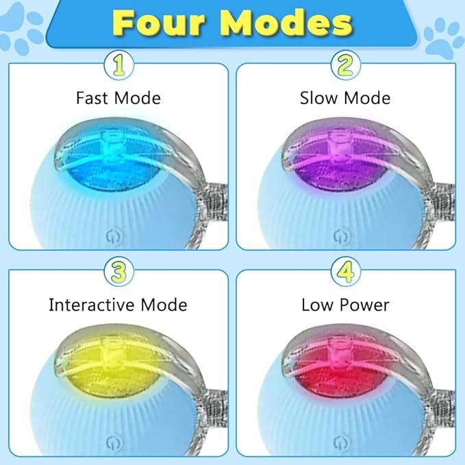 New Interactive Cat Toys Balls, Motion Activate Cat Toys, Automatic Moving Cat Ball for Bored Indoor Cats Dogs (Pink)