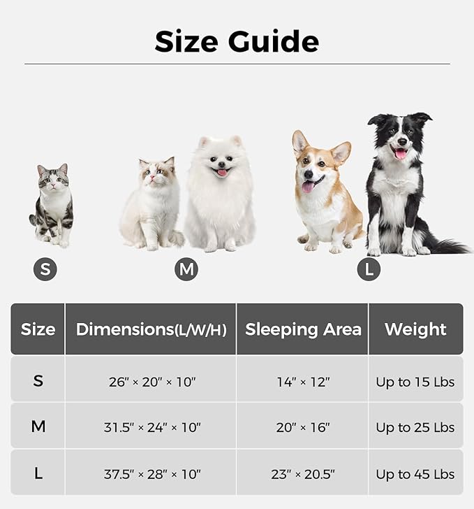 Made4Pets Cat Couch Bed, Soft Faux Fur Checkered Pet Sofa, Calming Fluffy Cat Sofa with Supportive Foam, Removable Washable Cover with Non-Slip Base, Pink, Small