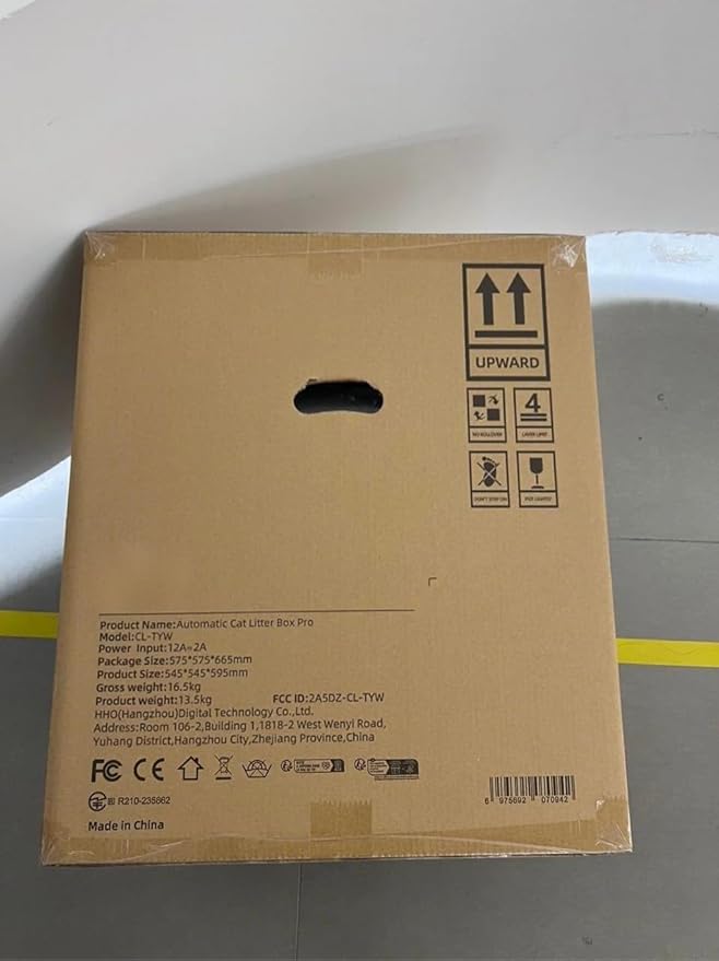 Self-Cleaning Litter Box Automatic Electronic Hands-Free Smart Robot self Cleaning Litter Box - Large 60L Capacity, Safe Anti-Pinch,with Deodorizer and Liner,for Multiple Cats (Grey Pro)