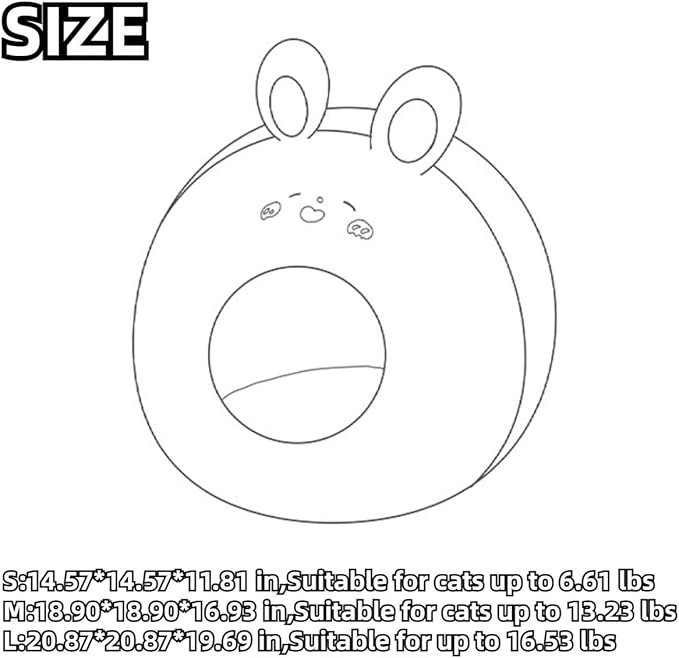 Animal Design Pet Bed Cat Dog Bed for Indoor Cats Pet Tent Cave with Removable Cushion Plush Half-Enclosed Warm House for Cats Small Dogs Kitten Puppy Sleeping (Alpacas,Large)