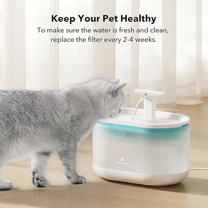 PETLIBRO 8 Packs Replacement Filters for Capsule Cat Water Fountain PLWF002, 4 Months Set of Replacement Filters for Ultra Quiet Pet Water Fountain