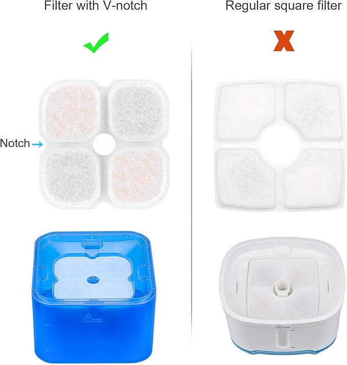 Crystal Cat Water Fountain Stainless Steel with 4 Filters and 4 Sponges, 101oz/3L Pet Fountain with LED Light for Cats and Dogs (Blue)