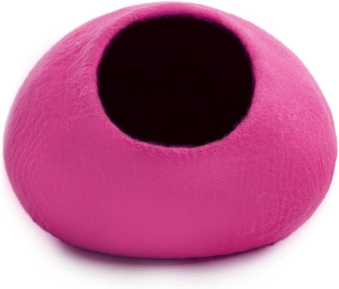Woolygon Premium Wool Cat Cave Bed - Felt Cat Cave Handmade from 100% Merino Wool, Pet Friendly Felt Cat Bed for Indoor Cats and Kittens