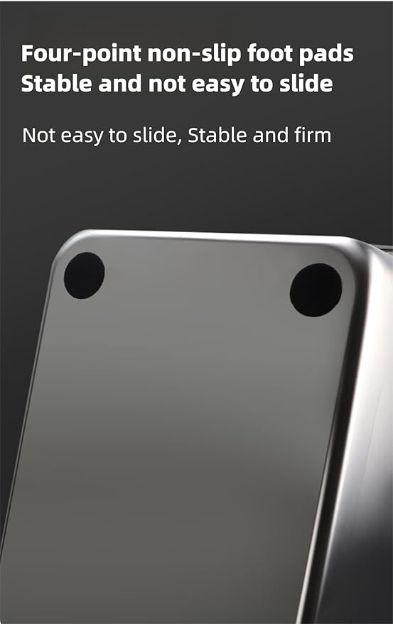 Stainless Steel Cat Litter Box,Metal Kitty Litter Box with High Wall Sides Enclosure for Big and Small Cats, Odor Control, Easy Clean,Non-Sticky, Anti-Leakage