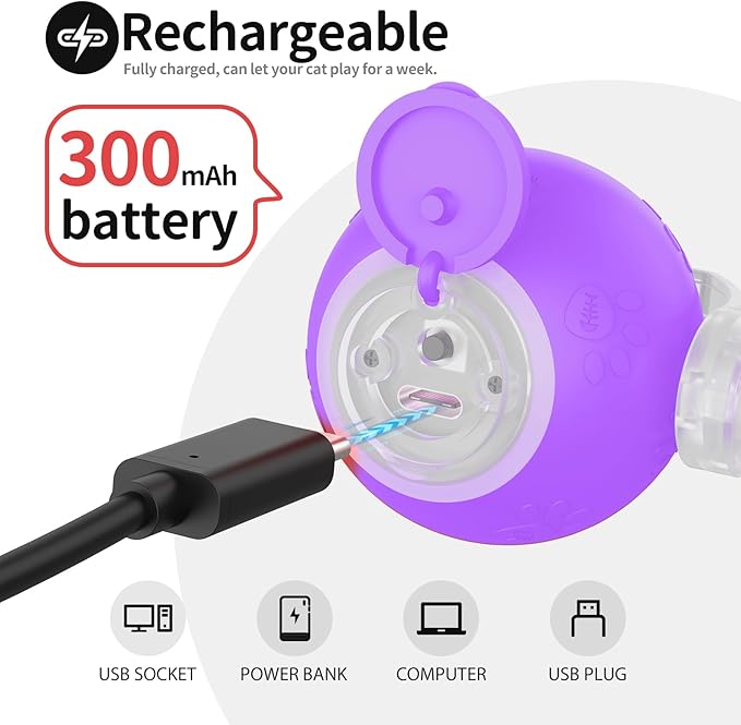 Cat Toys for Indoor Cats - Interactive & Durable Chirping Bird Toys - Perfect for Kittens & Adult Cats - Motion Activated