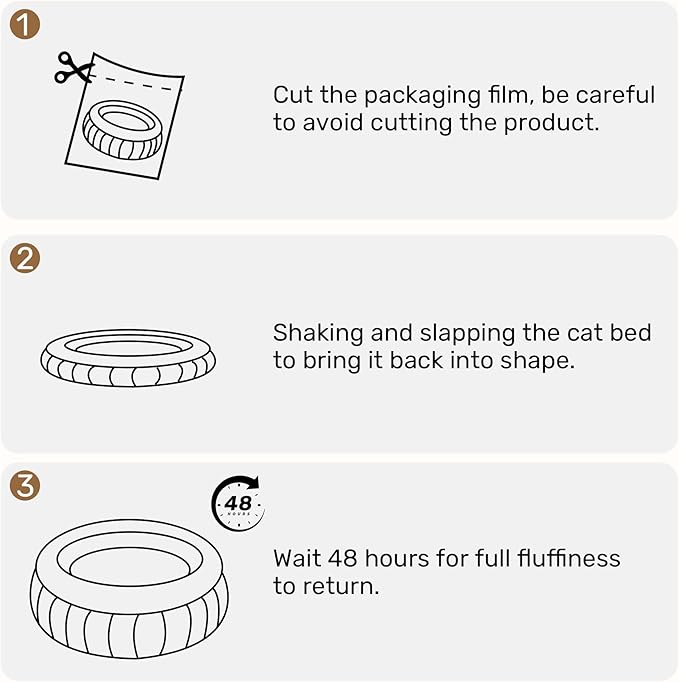 FUKUMARU Cat Bed, Washable Round Cat Beds for Indoor Cats, Soft Fluffy Pet Bed for Cats and Puppy, Corduroy Cute Small Dog Beds, Green