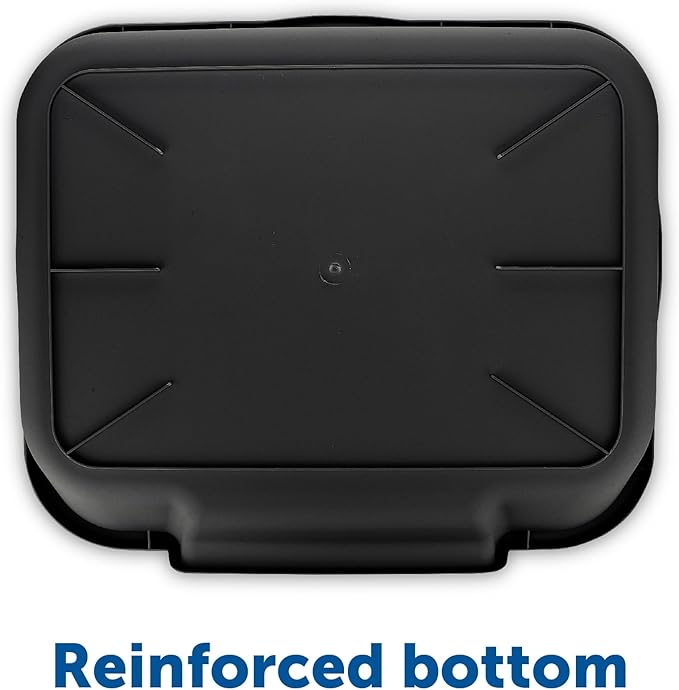 KittyGoHere Senior Cat Litter Box 1 Pack, Large Black Low Entrance Kitty Litter Box, Sized for Cats Comfort, Perfect for Senior and Arthritic Cats, Made in USA – Includes Long-Handle Jumbo Scoop