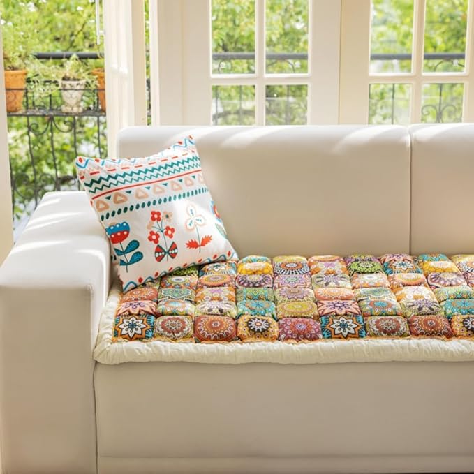 Pet Friendly Sofa Cover,Funny Cat Mat Sofa Cover,Anti-Slip Dog Bed Sofa Cover,Washable Pet Bed Couch Cover for Large Dogs (Orange, 70 * 150cm/28 X 59 in)