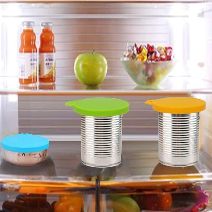 Food Can covers | 6 Pack Silicone Can Lids for Dog and Cat Food | Universal BPA Free | One Can Cap Fit Most Standard Size Canned Dog Cat Food