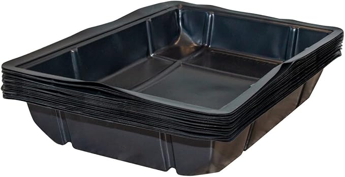 Kitty Lounge Disposable Litter Tray, Black, 25-Pack- Argee RG606/25