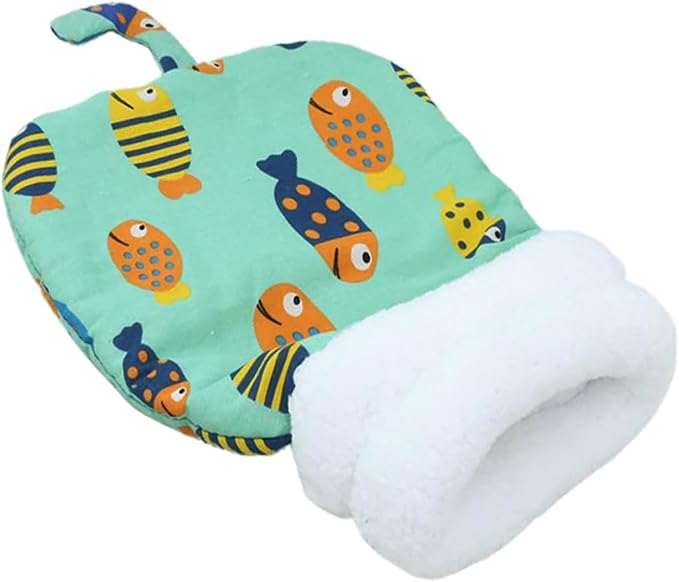 Cozy Sleeping Bag, Cozy Nest for Cats and Dogs, Soft Cat Dog Sleeping Bag, Cat Sleeping Bag for Indoor, Warm Nest for Indoor Cats&Small Dogs, Semi-Enclosed Design (Clownfish(Without Ear), Medium)