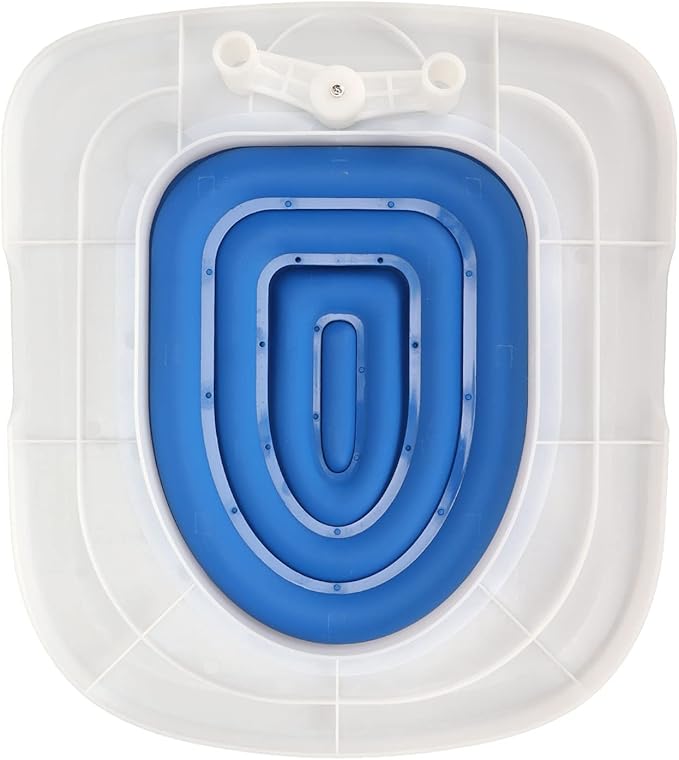 Cat Toilet Ing Kit, Training Universal Reusable Environmentally Kit, Potty Seat, Litter Boxes Friendly Trainer for Pet Cleaning Systems Plastic Er Cleaning, Supply, Teach to Use (White Tray, 1 Blue
