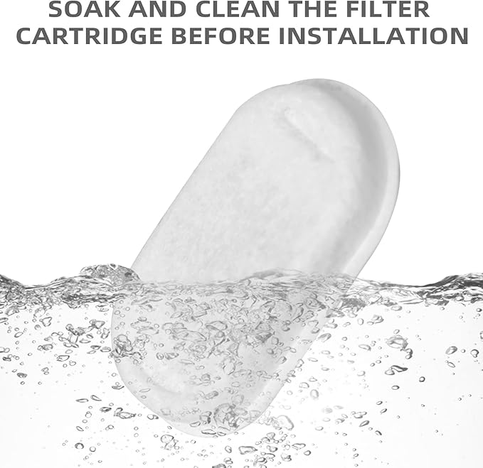 Cat Water Fountain Filter Compatible with Stainless Steel Dispenser, Efficient Filtration with Coconut Shell Activated Carbon and Fresh Water (4 Filters+4 Sponges)