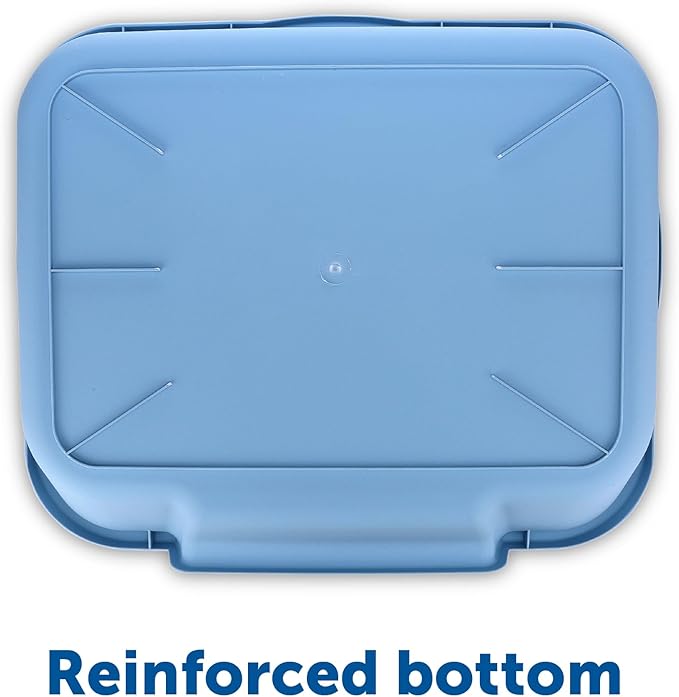 KittyGoHere Senior Cat Litter Box 1 Pack, Large Blue Low Entrance Kitty Litter Box, Sized for Cats Comfort, Perfect for Senior and Arthritic Cats, Made in USA