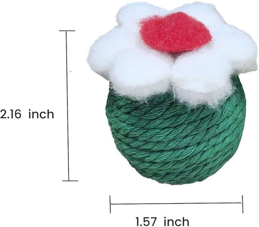 Cat Toy Sisal Ball Hanging Cat Toy Handmade Cat Rope Ball Chew Eco-Friendly Toy Pets Interactive Toy Cat Toys for Indoor Cats (Assorted Colored, 6pcs)