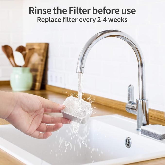 Ceramic Cat Water Fountain Replacement Filters, 16 Pack Pet Fountain Replacement Filters and 4 Pack Foam Filters for Tritone/Fiumi Ceramic Pet Lotus Ceramic Pet Drinking Fountain