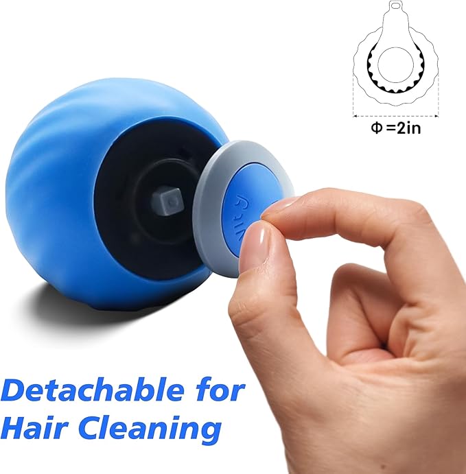 Interactive Cat Toy for Indoor Cats, Speedy Ball with Tail, Automatic Moving Cat Balls for Bored Indoor Adult Cats, 360°Automatic Rolling Ball Toy, Two Speed Adjustment(Blue)