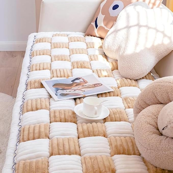 Washable Pet Bed Sofa Cover, Funny Cat Mat, Anti-Slip Dog Bed for Large Dogs (Light Coffee, 70x180 cm/28 * 71in)