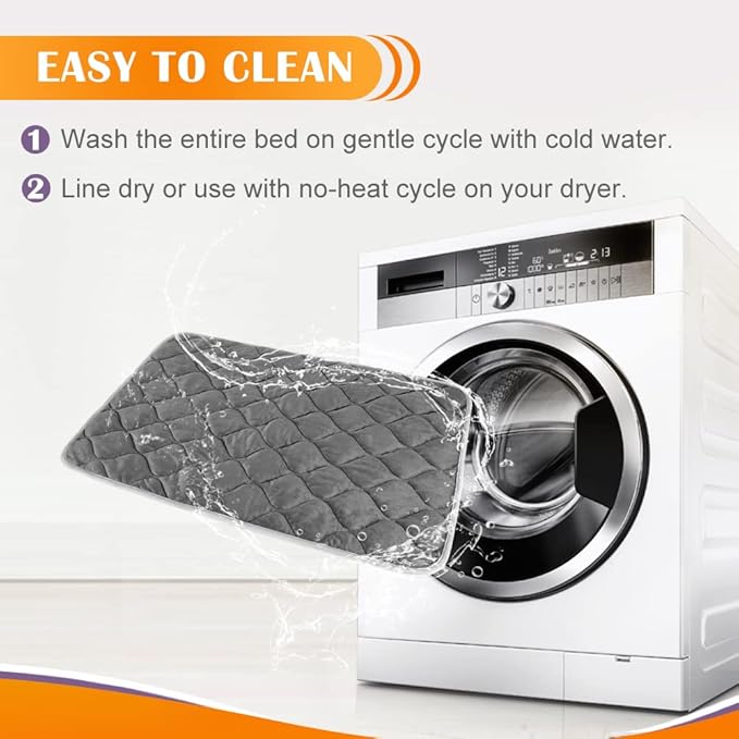 ULIGOTA Self Warming Cat Bed Self Heating Cat Mat Thermal Pet Bed Mat Self-Warming Dog Crate Pad